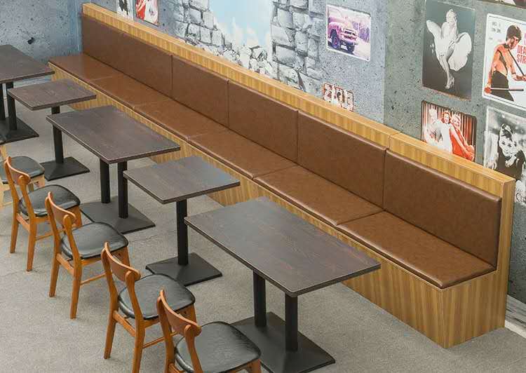 餐厅板式卡座沙发
